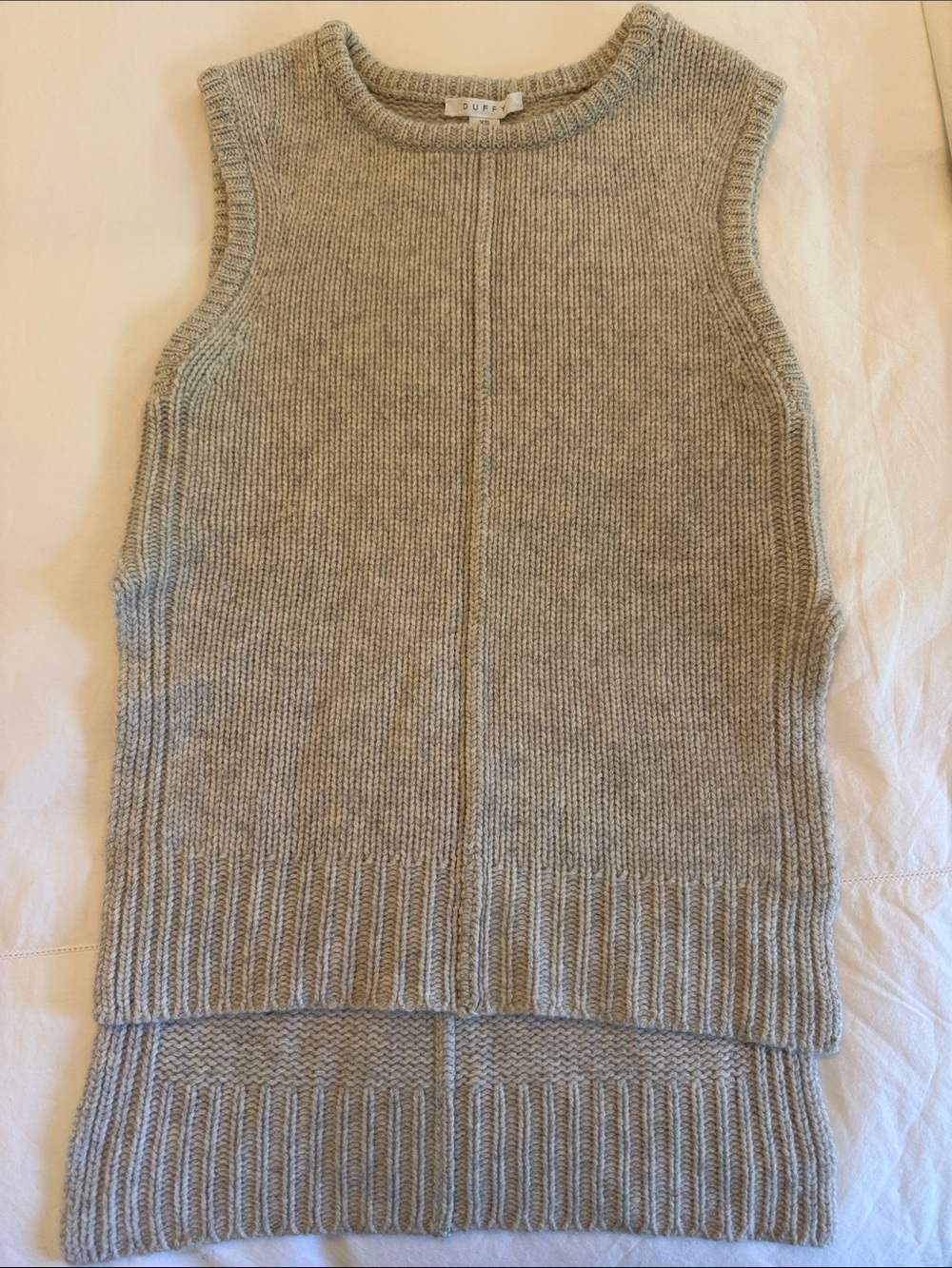Duffy Cashmere Sweater Vest - Light Gray